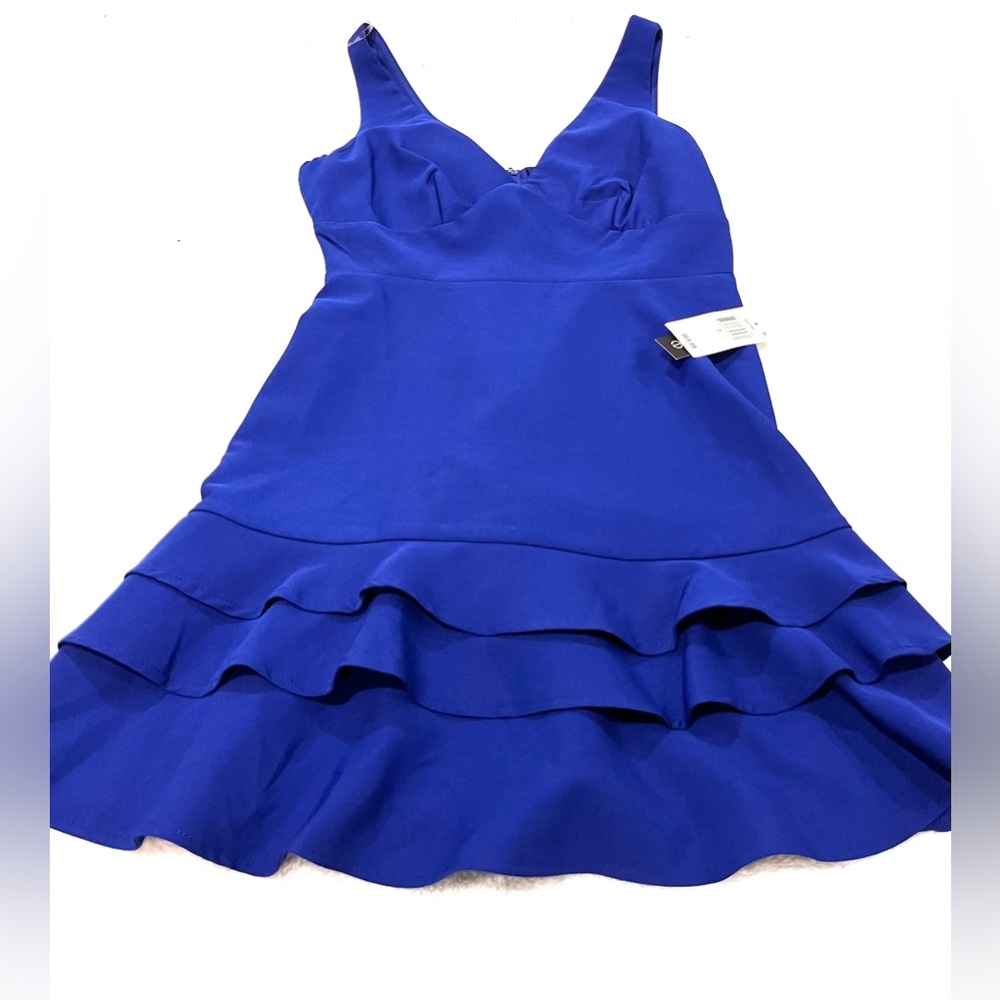 Blue tiered dress